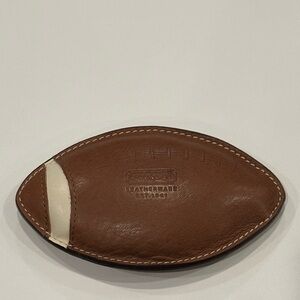 Coach Brown Leather Football Paperweight